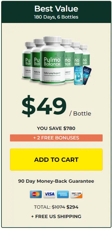Pulmo Balance 6 Bottle Price